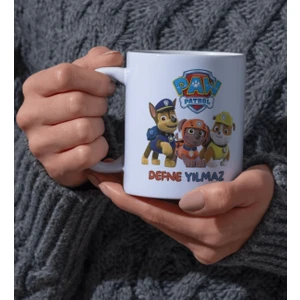 Kutup Kitap  Çocuklar İçin Çift Taraflı Baskı Çizgi Film Karakterli Eğlenceli Paw Patrol Tasarımlı   Kupa Bardak