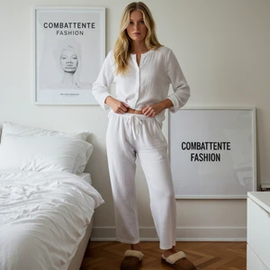Organik Müslin 2'li  Pijama Takımı  Naturel Doğal