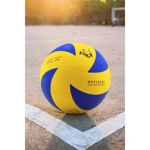 Voleybol Topu Lamineli Beton Zemin Soft Touch Iç-Dış Mekana Uygun 8 Panel Sarı-Mavi 280 Gram