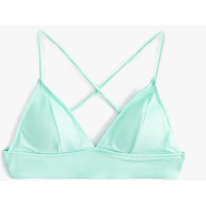 Arkası Çapraz Askılı Bağlama Detaylı Bralet Bikini Üstü