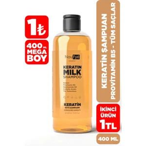 Keratin Sütü & Provitamin B5 Şampuanı - Tuzsuz & Sülfatsız Keratin Yükleme Şampuanı 400 ml