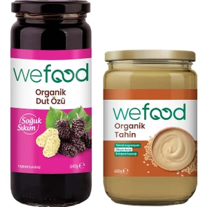 Organik Tahin 600 gr + Wefood Organik Dut Özü 640 gr 8683347032679