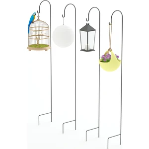 Metal Çubuk Çok Amaçlı Bahçe ve Kamp Kancası Bitki Bahçe Askısı Fener Çiçek Kancası 4 Adet