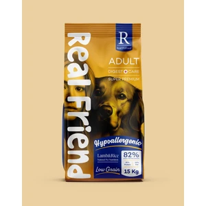 Real Friend Yetişkin Köpek Maması Kuzu Etli & Pirinçli- Digest Care Adult Dog Food -Hypoallergenic