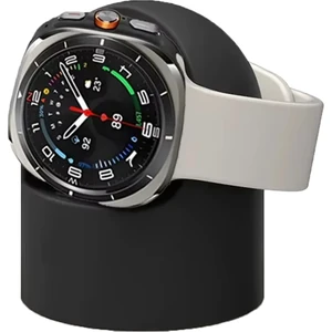 Samsung Galaxy Watch Ultra ile Uyumlu Silikon Şarj Standı - AL4996 Siyah