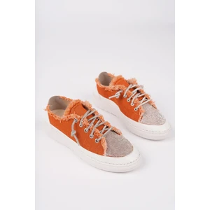 Damsel Bağcıklı Taşlı Kadın Günlük Denim Sneaker Spor Ayakkabı