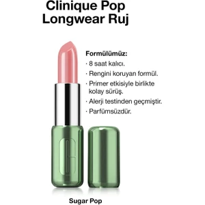 Pop Longwear™ Gün Boyu Kalıcı Ruj - Renk: Sugar Pop 3.9g | Parlak Bitiş