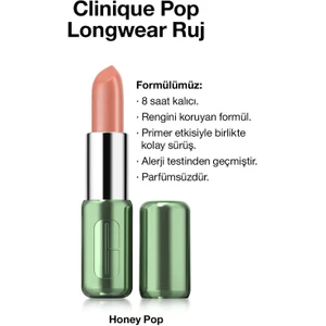 Pop Longwear™ Gün Boyu Kalıcı Ruj - Renk: Honey Pop 3.9g | Saten Bitiş