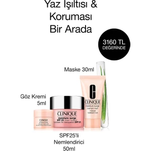 Moisture Surge™ Cilt Bakım Seti- SPF25 Nemlendirici Yüz Kremi 50ml, Nem Maskesi 30ml, Göz Kremi 5ml