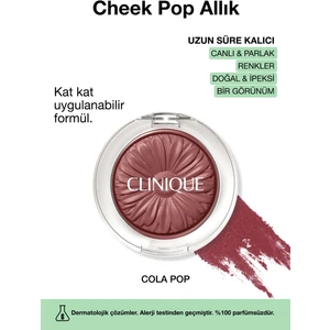 Cheek Pop Allık - Renk: Cola Pop 3.5g | Uzun Süre Kalıcı, Doğal ve İpeksi Formül