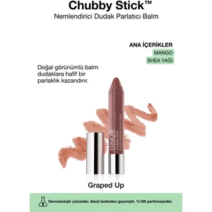 Chubby Stick™ Nemlendirici Dudak Parlatıcı Balm - Renk: 08 Graped Up 3g | Mango, Shea Yağı