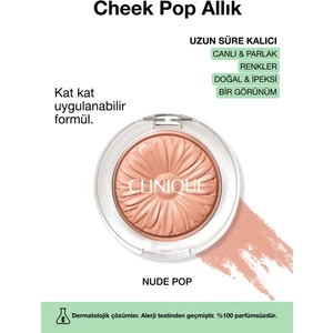 Cheek Pop Allık - Renk: Nude Pop 3.5g | Uzun Süre Kalıcı, Doğal ve İpeksi Formül