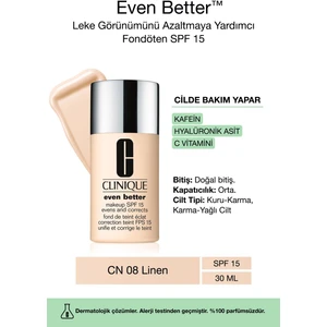 Even Better™ Doğal Bitişli Fondöten SPF 15 - Renk: CN 08 Linen 30ml | C Vitamini