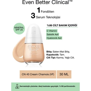 Even Better Clinical™ Serum Fondöten SPF 20 - Renk: CN 40 Cream Chamois (VF) - 30ml