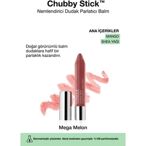 Chubby Stick™ Nemlendirici Dudak Parlatıcı Balm - Renk: 04 Mega Melon 3g | Mango, Shea Yağı