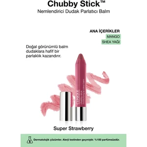 Chubby Stick™ Nemlendirici Dudak Parlatıcı Balm - Renk: 07 Super Strawberry 3g | Mango, Shea Yağı