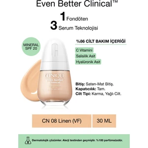 Even Better Clinical™ Serum Fondöten SPF 20 - Renk: CN 08 Linen (VF) - 30ml
