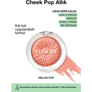 Cheek Pop Allık - Renk: Melon Pop 3.5g | Uzun Süre Kalıcı, Doğal ve İpeksi Formül