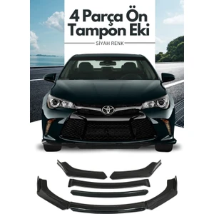 4 Parça Ön Lip Universal Ön Tampon Eki Piano Black Siyah Renk
