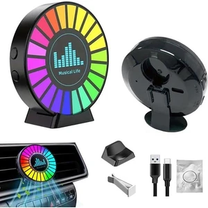 Animasyonlu Müzik Ekolayzer Rgb Şarjlı Sese Duyarlı Kokulu LED Disk