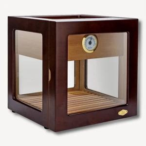 Cam Küp Cedar Tepsili Puro Kutusu Humidor 40s