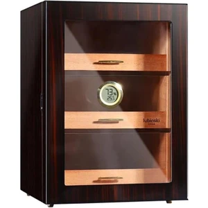 Camlı 3 Çekmeceli Humidor Puro Kutusu Maun 100s