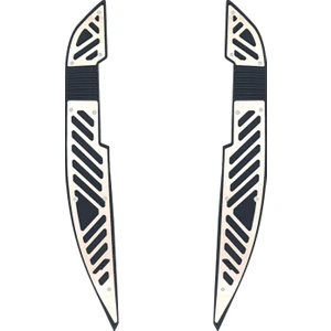 Gp Kompozit Honda Pcx 125 / 150 2021-2024 Uyumlu Kauçuk Detaylı Krom Basamak Siyah-Krom