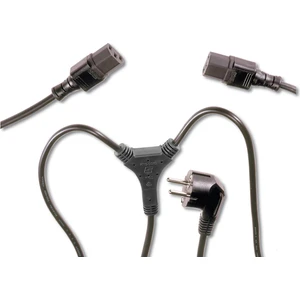 Y Güç Kaynağı Kablosu, Schuko Erkek - 2X C13 Dişi, 1.7 Metre (Mains Splitter Cable, Schuko Plug - 2X C13 Jack, 1.7 Metre, H05Vv-F3G 1.0Qmm/0.75)