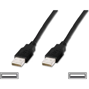 Usb 2.0 Bağlantı Kablosu, Usb A Erkek - Usb A Erkek, 1 Metre, Awg 28, Usb 2.0 Uyumlu, Ul, Siyah Renk