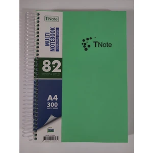 Tnote 8+2 Bölmeli A4 Spiralli Defter 300 Yp
