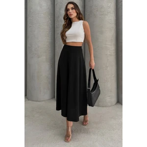 Lesa Wear Puf Scuba Kloş Lastikli Uzun Etek