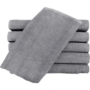 6 Adet 70 x 140  cm  Gri Banyo Havlusu