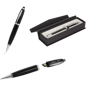 Kişiye Özel USB Flash Bellek Kalem 32 GB Siyah Renk 14 cm Uzunluk 1.5 cm Kalınlık