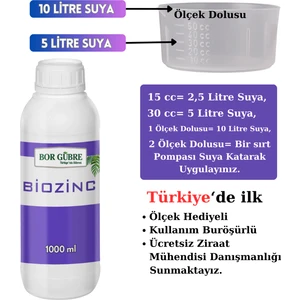 Bor Gübre BIOZINC - 1000 ml Çinko Sıvı Organik Madde Gübresi