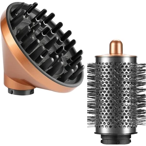 Difüzör ve Büyük Yuvarlak Hacim Veren Fırça Ataşmanı Dyson Airwrap HS05, HS01 ile Uyumlu - Ideal Güzellik Hediyesi (Yurt Dışından)