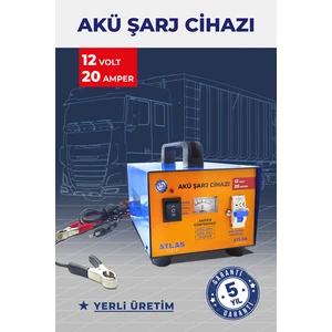 Atlas Ürünleri Tır/Kamyon Akü Şarj Cihazı 12 Volt 20 Amper - 5 Yıl Garanti