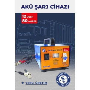 Atlas Ürünleri Tır/Kamyon Akü Şarj Cihazı 12 Volt 80 Amper