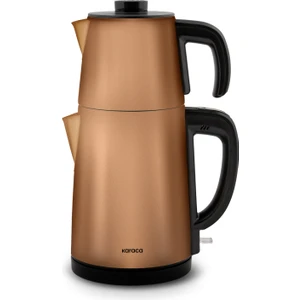 Gastro Dem 2 In 1 Çelik Inox Çay Makinesi ve Su Isıtıcı Copper