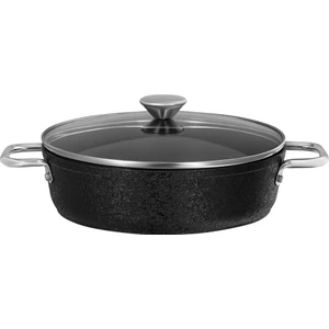 Noir Titanyum Kısa Tencere - Siyah - 22 cm