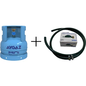 Mini Karavan Tüpü + Vanalı Dedantör + 1.5 Metre Hortum (2 Kelepçe Dahil)