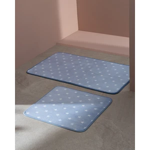 Madame Coco Félicité Yıldızlı 2'li Banyo Paspası - Mavi