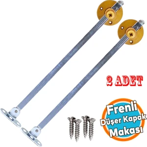 Düşer Kapak Makası Frenli Dolap Çekmece Metal 25 cm Sessiz Açma Kapama Amortisör Piston Bar 2 Adet