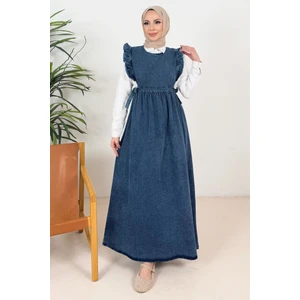 Fıfır Kol Kuşaklı Kot Jile 1373 - Mavi