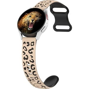 Samsung Galaxy Watch 4 5 6 7 Fe 40 40 44 Classic 42 43 46 47 Mm Kordon Leopar Desen Yumuşak Silikon Kordon