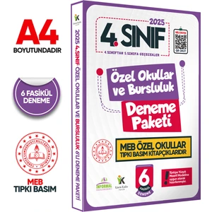 2025 4.sınıf Özel Okullar ve Bursluluk Hazırlık Meb Tıpkı Basım Deneme 6lı Fasikül Seti