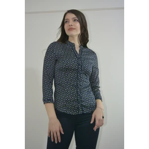 Kadın Önden Düğmeli Hakim Yaka Bluz