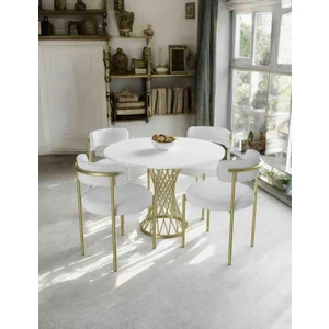 Açelya  90  cm  4 ad sandalye Yuvarlak Masa