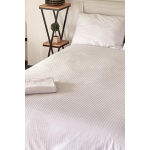 Sheri Home Lüks Otel Çift Kişilik Nevresim Seti 83 Tel Çizgili Saten 2 Adet Yastık Kılıfı DAHIL558855