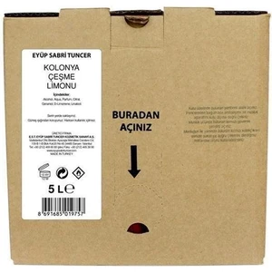 Eyüp Sabri Tuncer Çeşme Limonu  Kolonyası 5lt Bag IN Box Endüstriyel