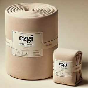 Tek Kişilik 120  x 200 Bej Ranforce Lastikli Çarşaf ve Yastık Kılıfı